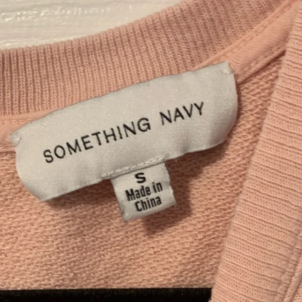 Something Navy Smiley Crewneck Sweatshirt - Picture 4 of 5